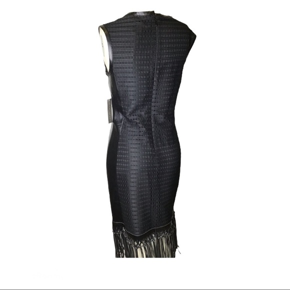Eva Mendes Ravenna black fringe mesh dress 2 NWT - Picture 4 of 9